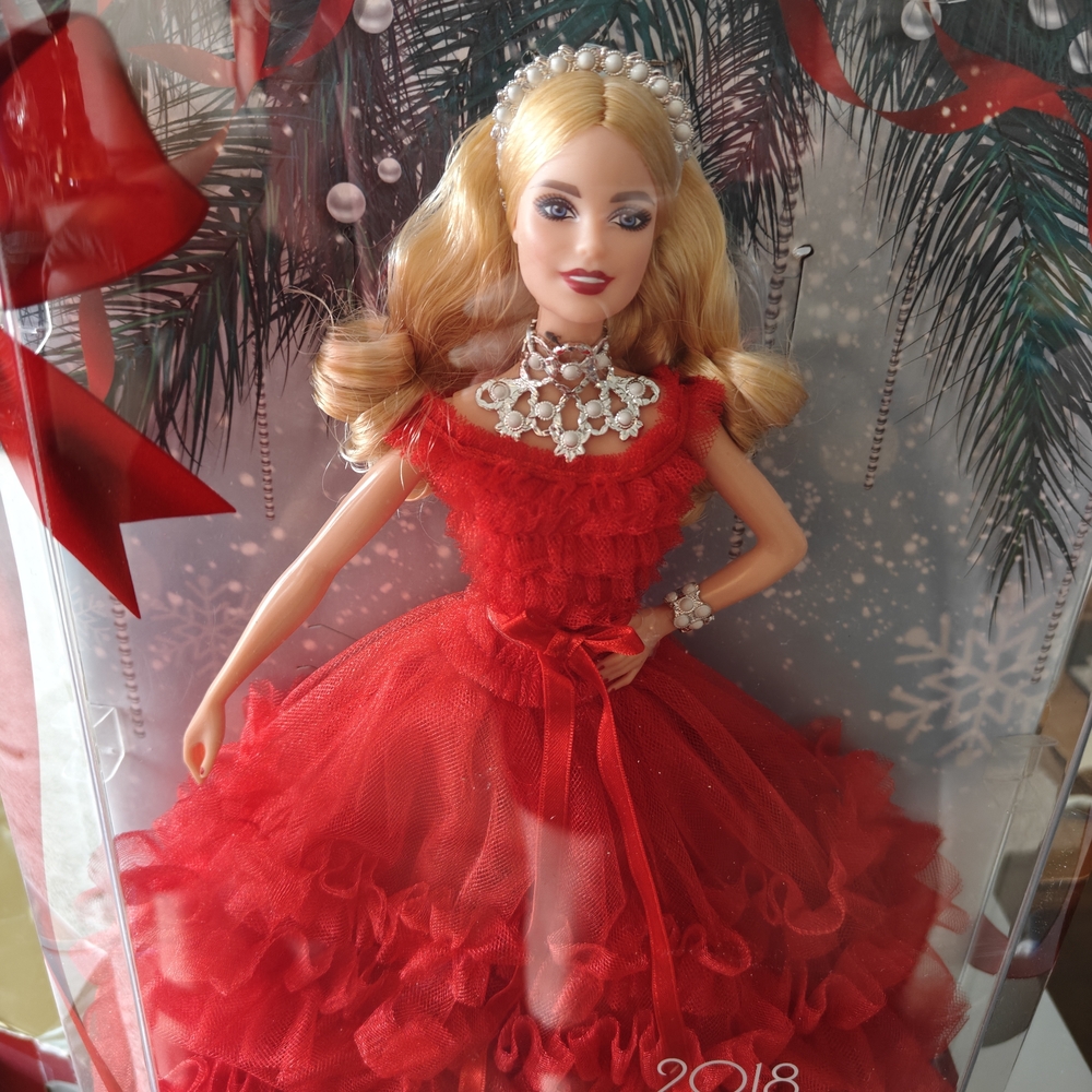 Elegant Red Holiday Doll